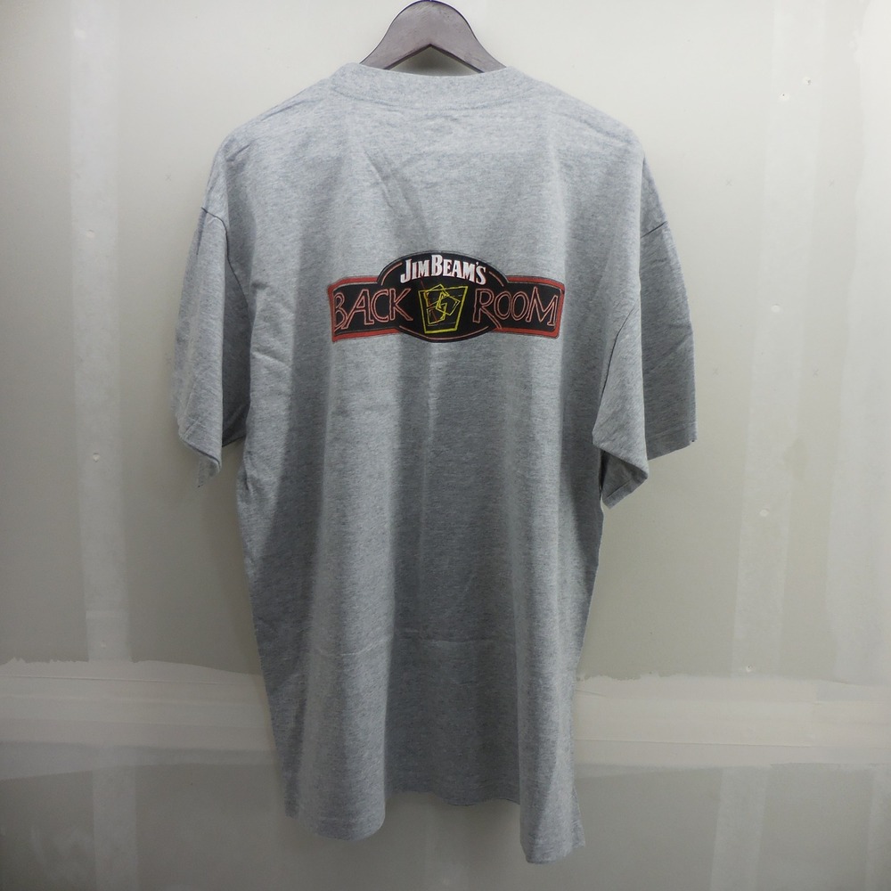 Vintage Jim Beam Back Room T Shirt Mens XL Gray Alstyle Cotton Graphic Tee‎